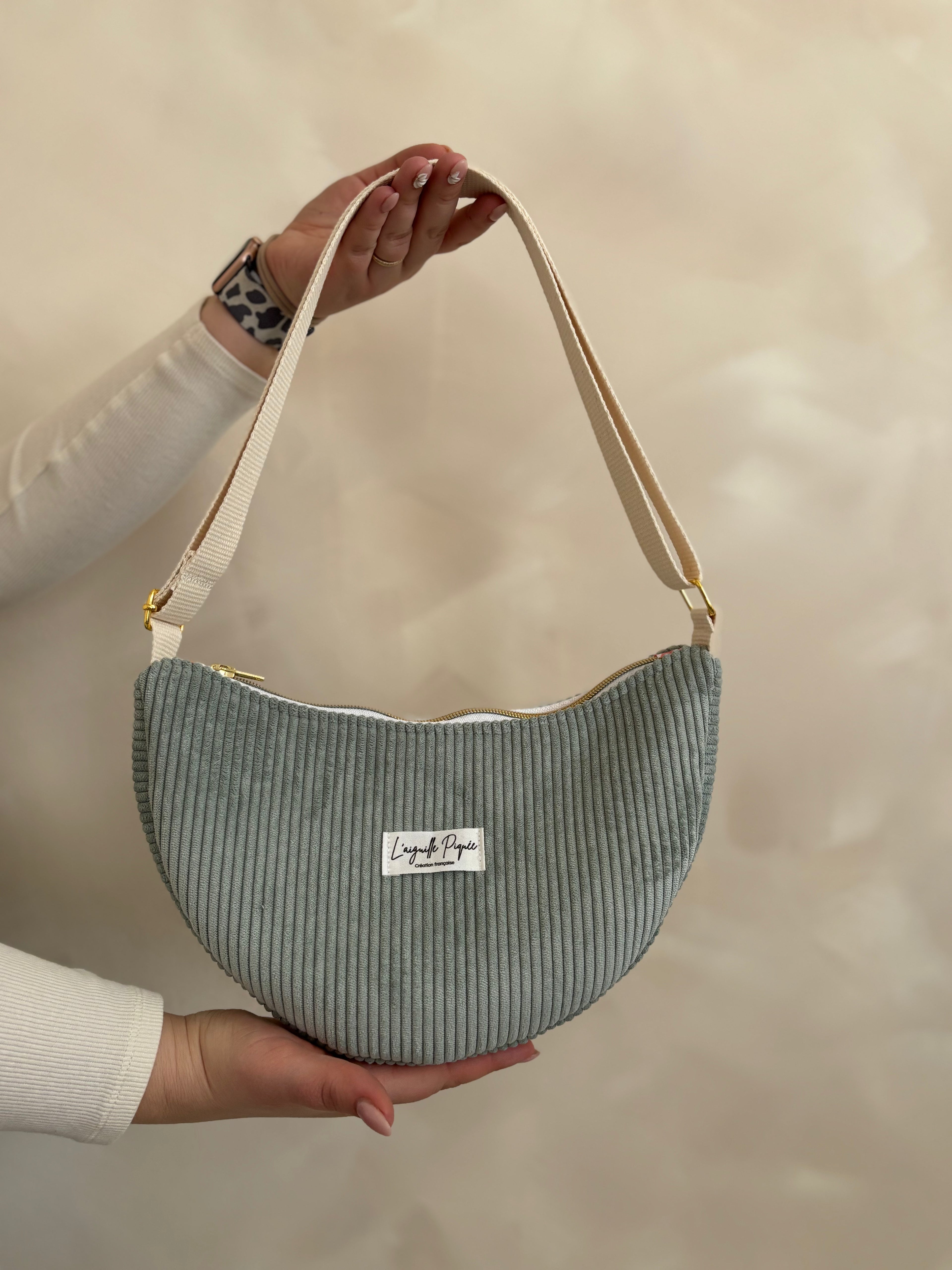Sacs demi-lune - velours uni