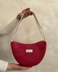 Sacs demi-lune - velours uni